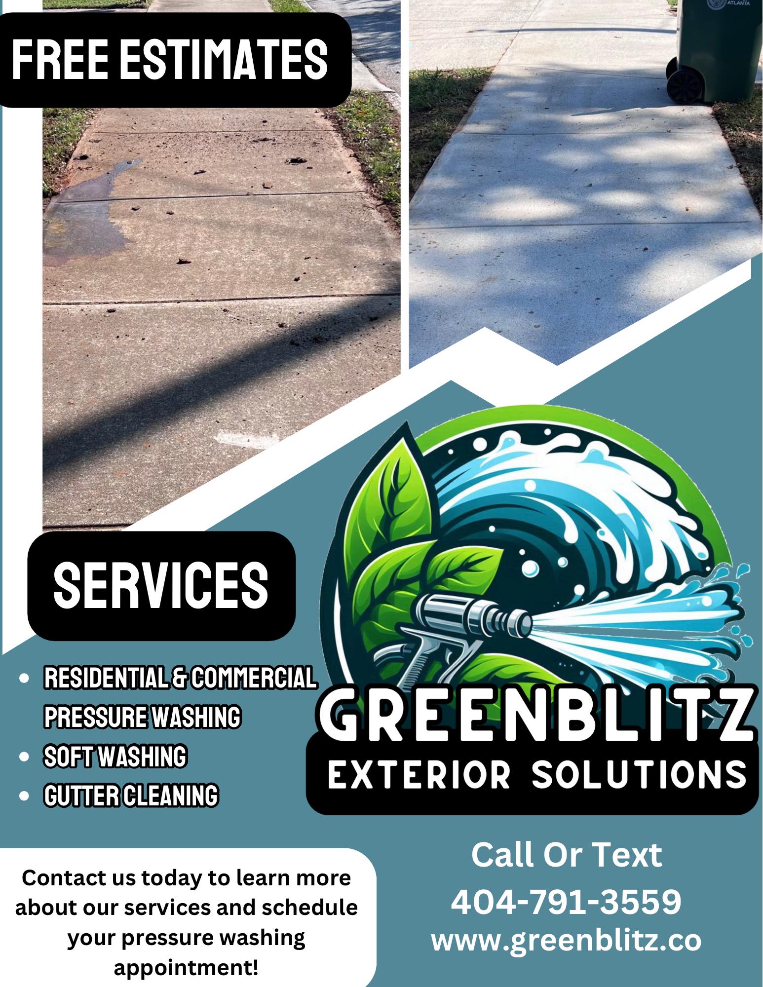 Green Blitz Exterior Solutions is Walton County Georgia's Finest Power Washing provider. 